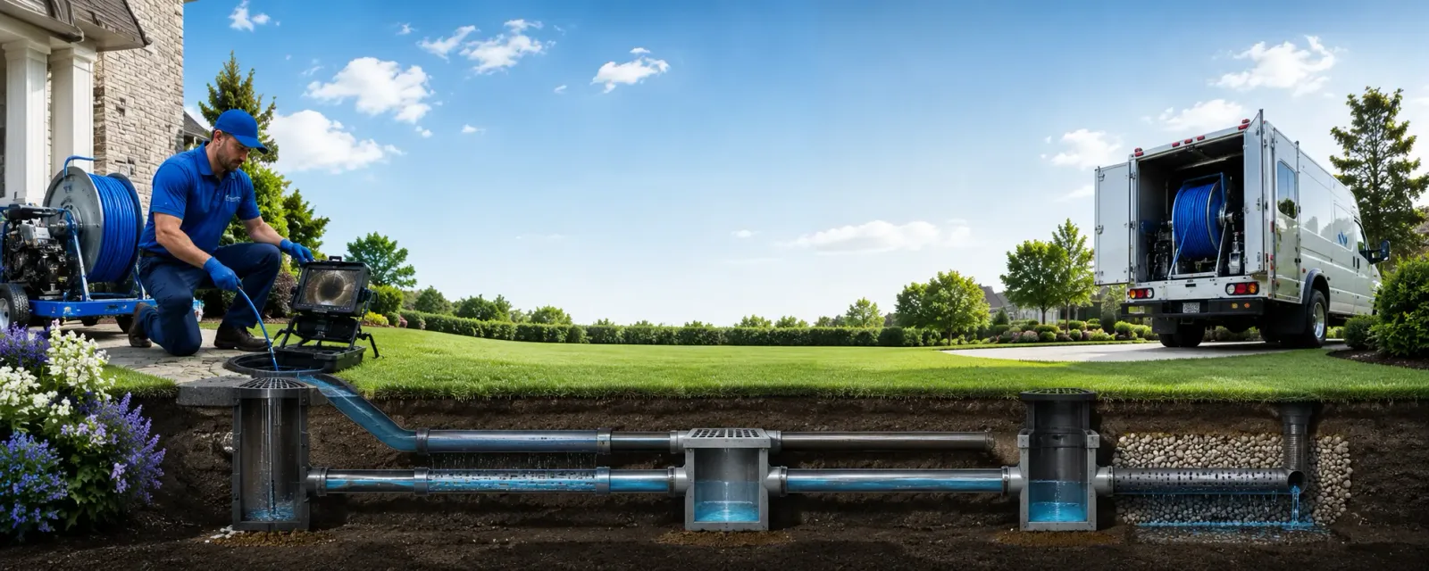 Outdoor drain cleaning information for Essex, IL